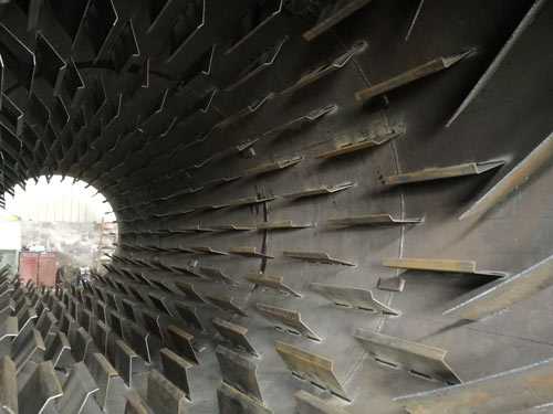 三回程沙子烘干机内部